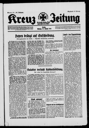 Kreuz-Zeitung vom 30.01.1933