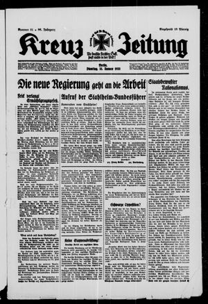 Kreuz-Zeitung vom 31.01.1933