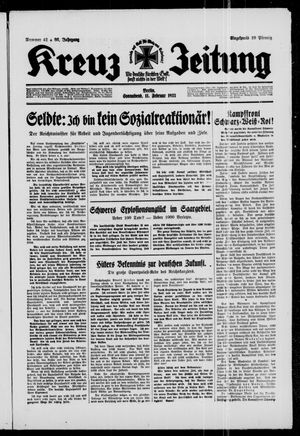 Kreuz-Zeitung vom 11.02.1933