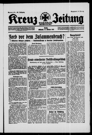 Kreuz-Zeitung vom 15.02.1933