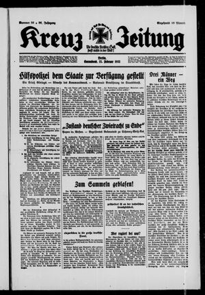 Kreuz-Zeitung vom 25.02.1933