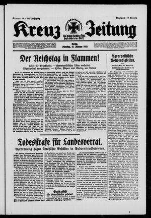 Kreuz-Zeitung vom 28.02.1933