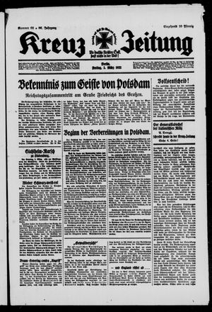 Kreuz-Zeitung vom 03.03.1933