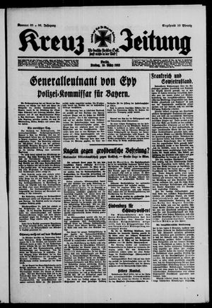 Kreuz-Zeitung vom 10.03.1933