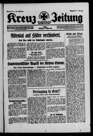 Kreuz-Zeitung vom 14.03.1933