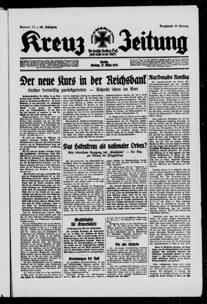 Kreuz-Zeitung on Mar 17, 1933