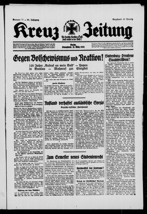 Kreuz-Zeitung vom 18.03.1933