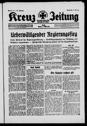 Kreuz-Zeitung vom 24.03.1933