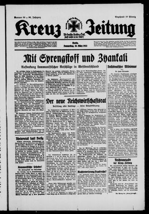 Kreuz-Zeitung vom 30.03.1933