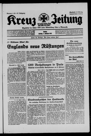 Kreuz-Zeitung vom 08.02.1935