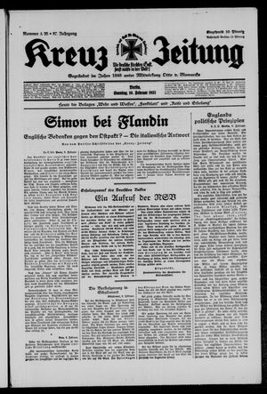 Kreuz-Zeitung vom 10.02.1935