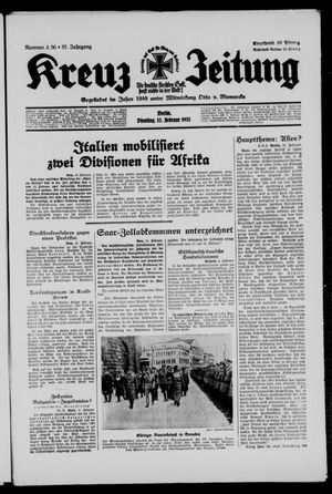 Kreuz-Zeitung vom 12.02.1935