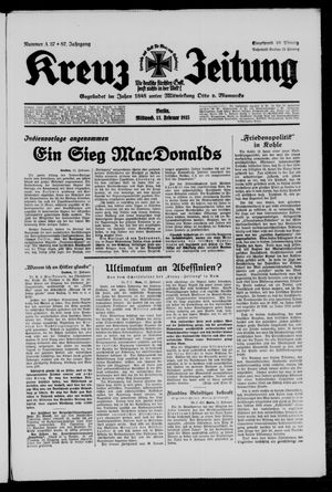 Kreuz-Zeitung vom 13.02.1935