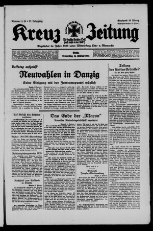 Kreuz-Zeitung vom 14.02.1935
