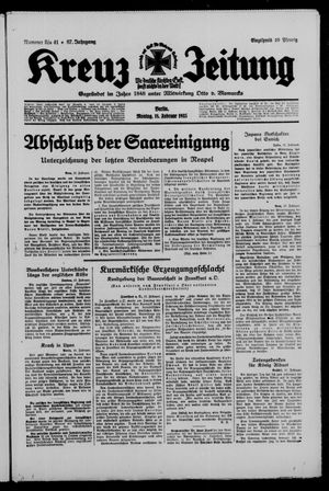 Kreuz-Zeitung vom 18.02.1935
