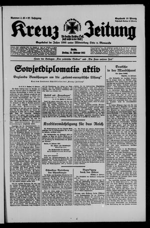 Kreuz-Zeitung on Feb 22, 1935