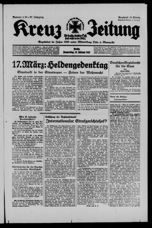 Kreuz-Zeitung vom 28.02.1935