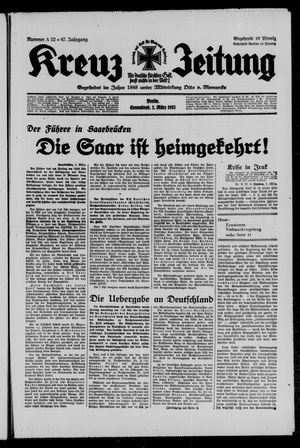 Kreuz-Zeitung on Mar 2, 1935