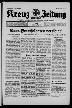 Kreuz-Zeitung vom 03.03.1935