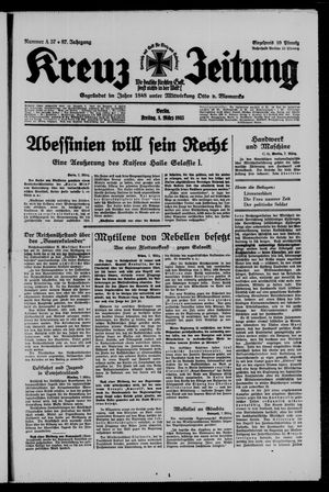 Kreuz-Zeitung vom 08.03.1935