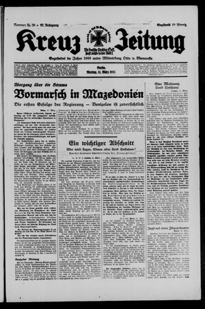 Kreuz-Zeitung vom 11.03.1935