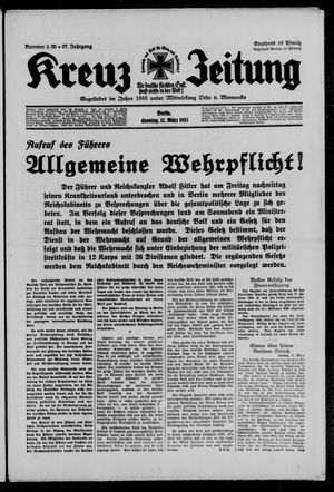 Kreuz-Zeitung vom 17.03.1935