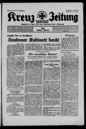 Kreuz-Zeitung vom 19.03.1935