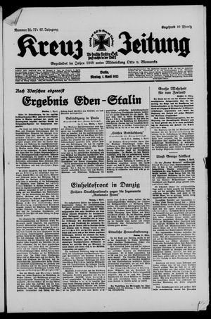 Kreuz-Zeitung vom 01.04.1935
