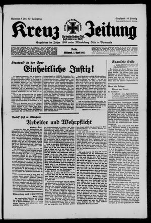 Kreuz-Zeitung vom 03.04.1935