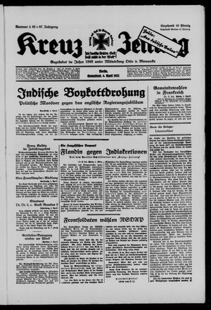 Kreuz-Zeitung vom 06.04.1935