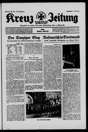 Kreuz-Zeitung vom 08.04.1935