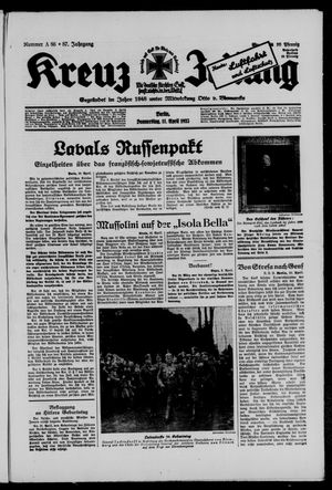 Kreuz-Zeitung vom 11.04.1935