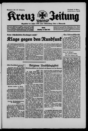 Kreuz-Zeitung vom 16.04.1935