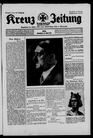Kreuz-Zeitung vom 20.04.1935