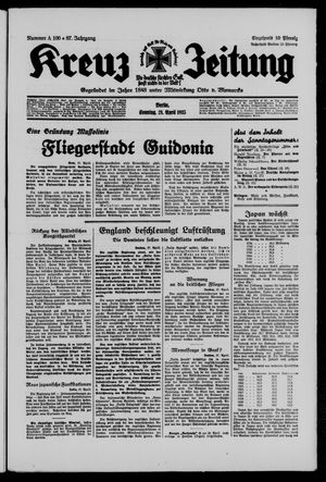 Kreuz-Zeitung vom 27.04.1935