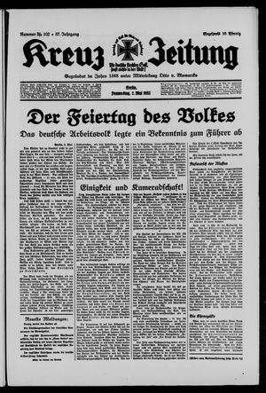 Kreuz-Zeitung vom 02.05.1935