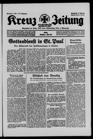 Kreuz-Zeitung vom 07.05.1935