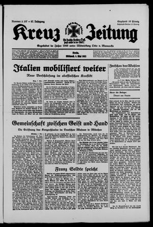Kreuz-Zeitung vom 08.05.1935