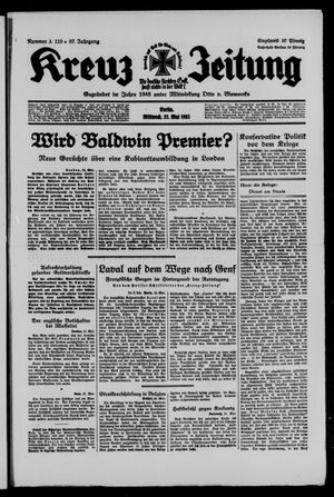 Kreuz-Zeitung vom 22.05.1935