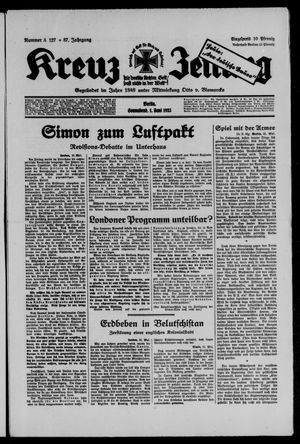 Kreuz-Zeitung vom 01.06.1935