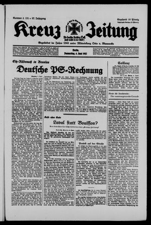 Kreuz-Zeitung vom 06.06.1935