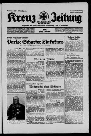 Kreuz-Zeitung vom 07.06.1935