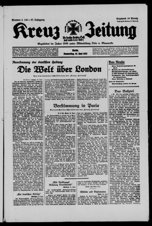 Kreuz-Zeitung on Jun 20, 1935