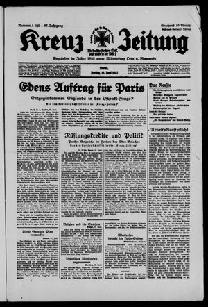 Kreuz-Zeitung vom 28.06.1935