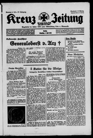Kreuz-Zeitung vom 02.07.1935