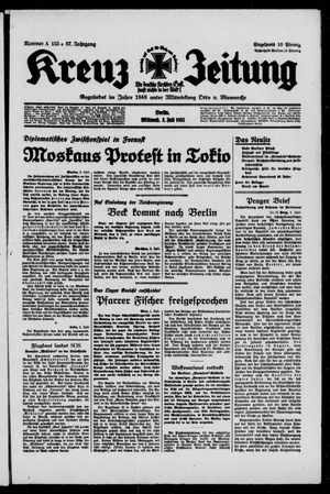 Kreuz-Zeitung vom 03.07.1935