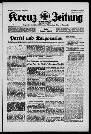 Kreuz-Zeitung vom 09.07.1935