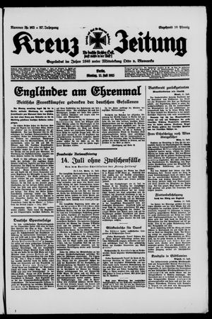 Kreuz-Zeitung vom 15.07.1935