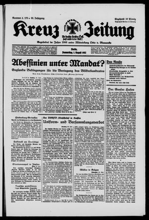 Kreuz-Zeitung on Aug 1, 1935