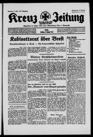Kreuz-Zeitung vom 09.08.1935